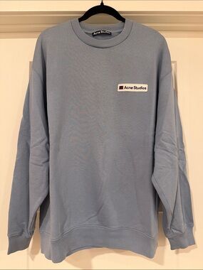 Acne Studios Men's Sky Blue Crewneck Sweatshirt